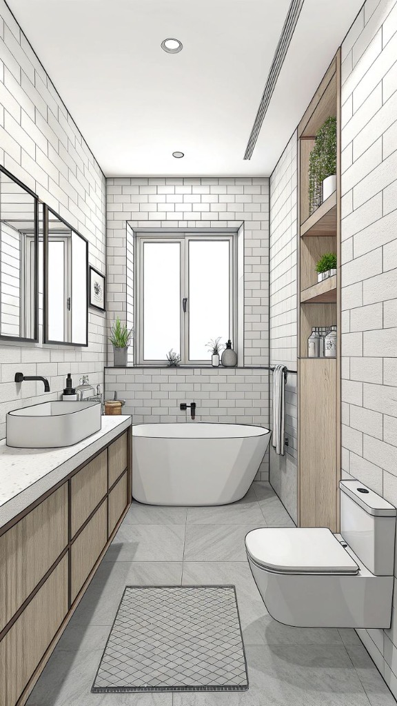 Raw SketchUp — Marble bathroom render