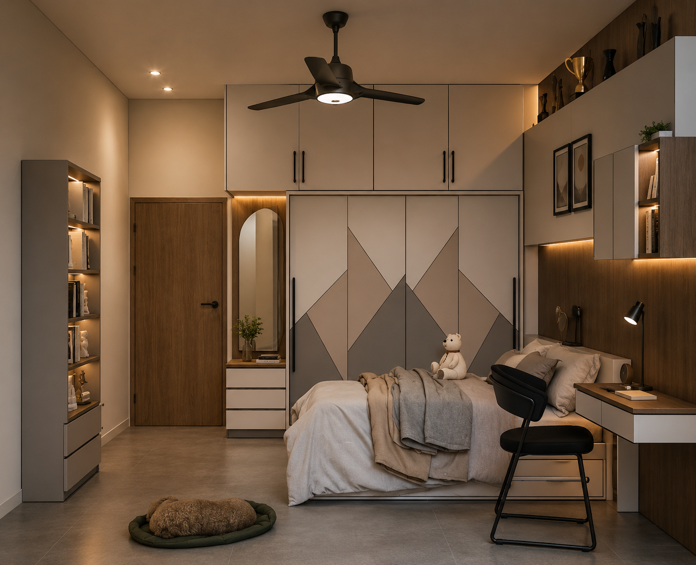 Bedroom · Soft Light AI Render