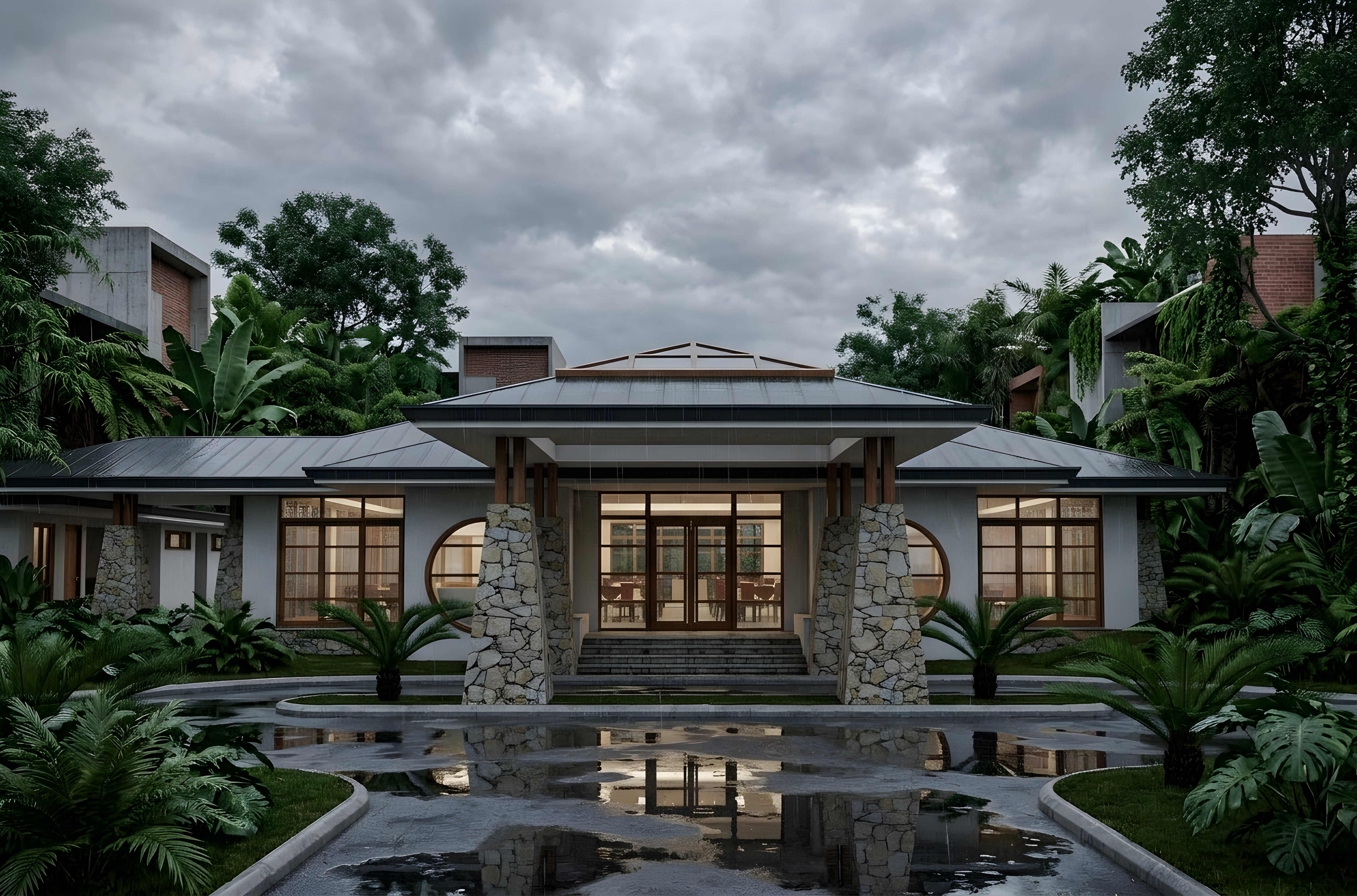 Night Scene · Facade AI Render